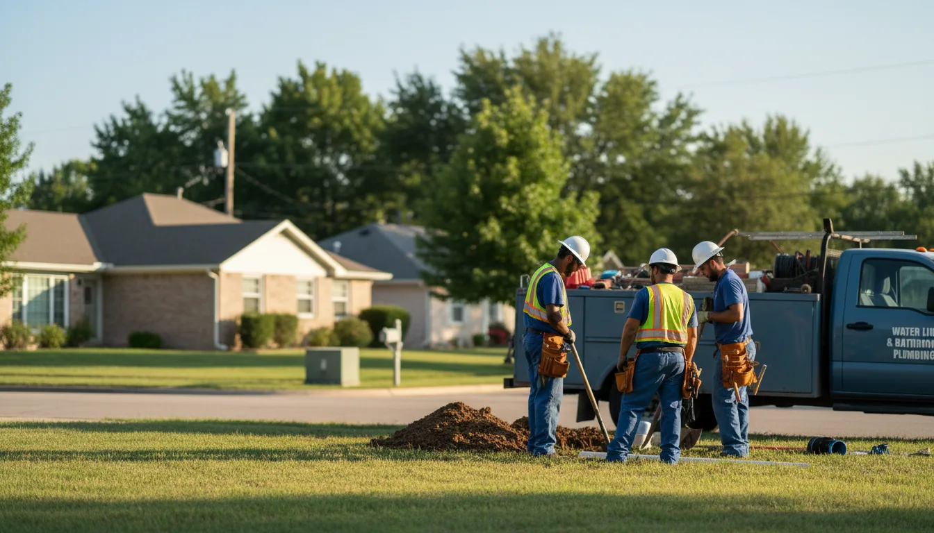 Residential water line and bathroom plumbing service in Evans, WA